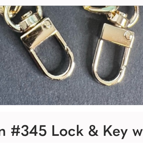 Louis Vuitton #345 Gold Lock Pendant - NWOT (Unisex) - Picture 6 of 6